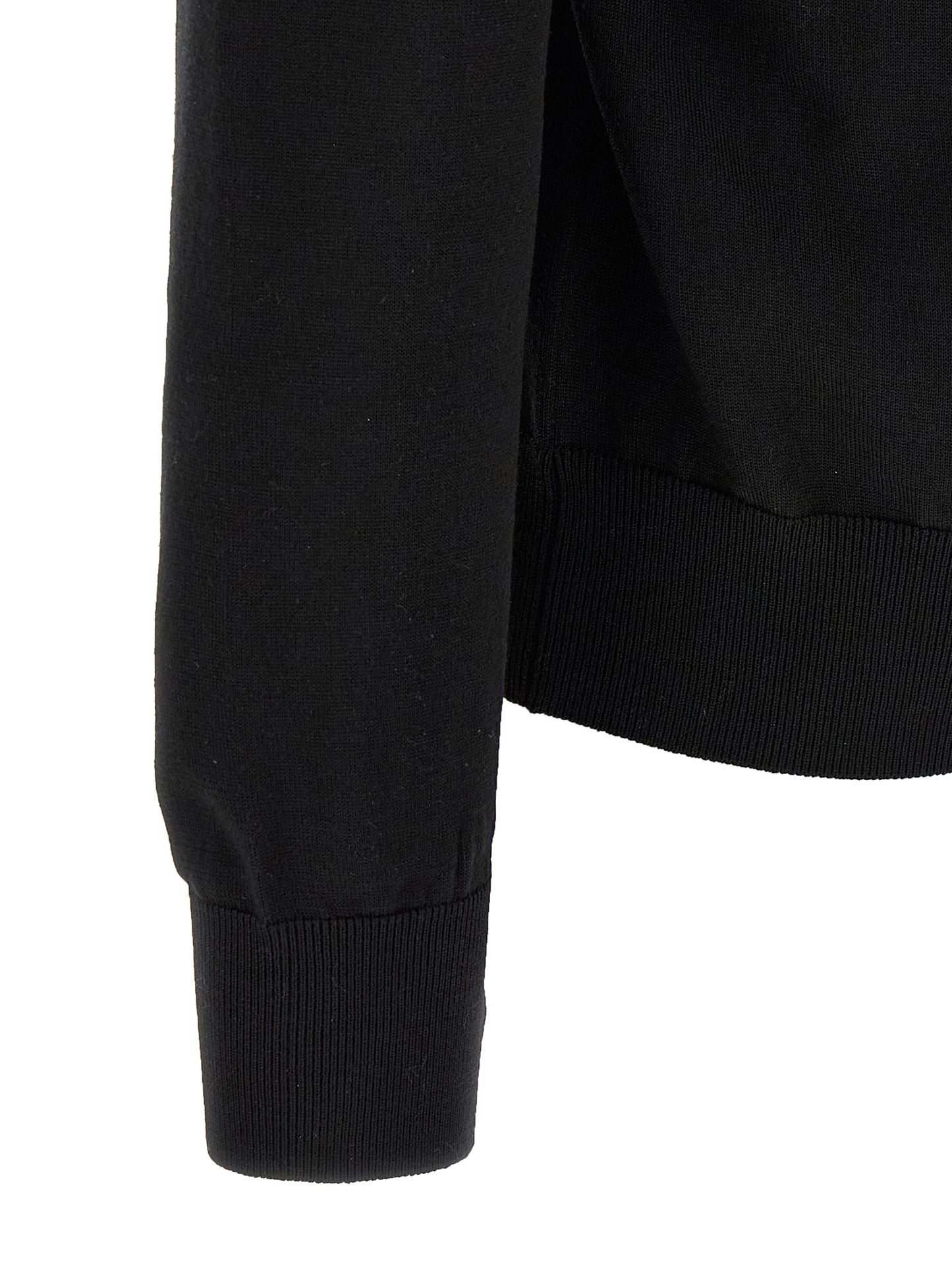 Black Virgin Wool Cardigan