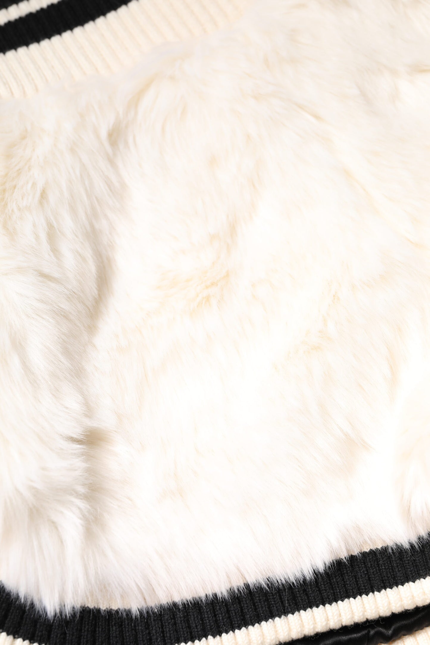 Dolce & Gabbana White Faux Fur High Waisted Hot Pants Short