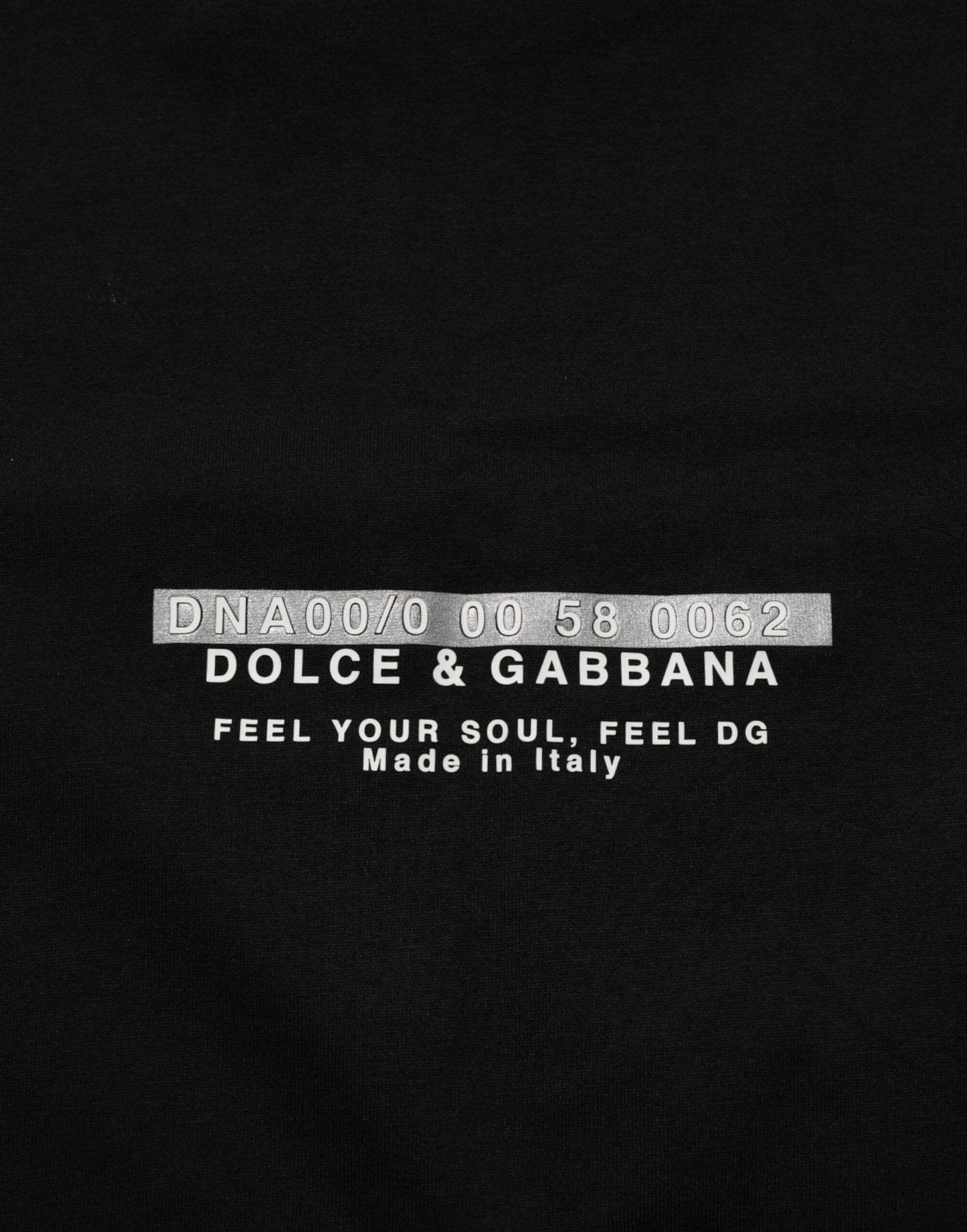 Dolce & Gabbana Black Statement Cotton Men Crew Neck T-shirt