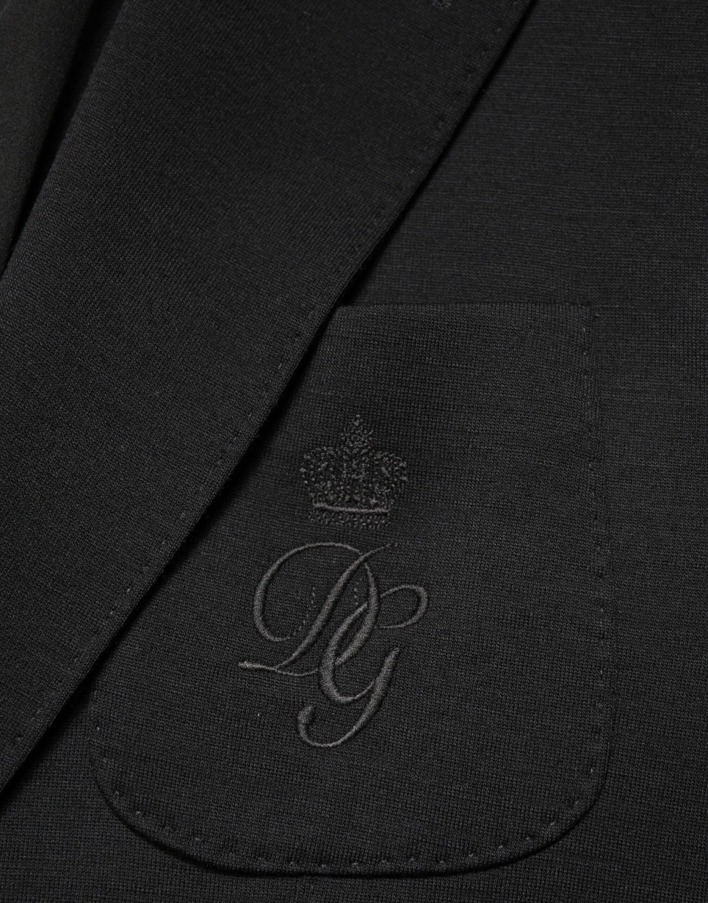 Dolce & Gabbana Black Wool Single Breasted 2 Button Blazer
