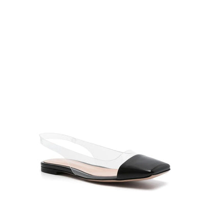 Gianvito Rossi Black Plexiglass Slides