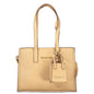 Mario Valentino Beige Polyurethane Women's Bag with Shoulder Handles