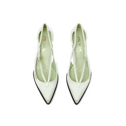 Prada Bicolor Silk High Heel Pumps