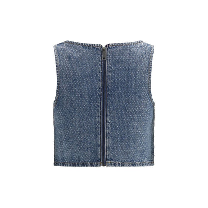 Self-Portrait Blue Denim Shirt