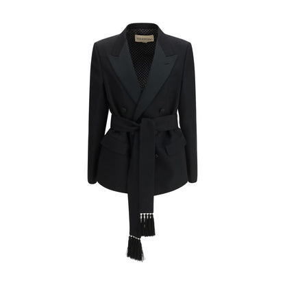 Valentino Garavani Black Wool Oves Aries Blazer