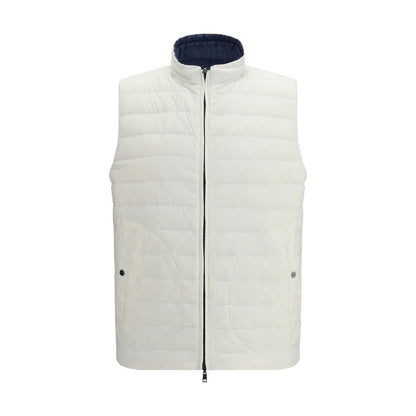 Herno White Polyamide Sleeveless Jacket