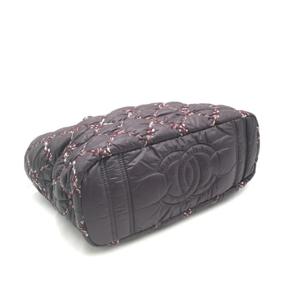 Chanel Paris-Byzance Chain Shoulder Bag Purple Nylon