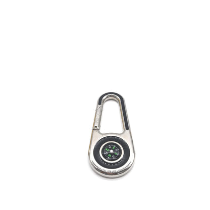 Fendi Silver Metal Compass Charm Keychain