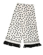 Dolce & Gabbana White Black Polka Dot Neck Wrap Foulard 165.5cmx32cm Scarf