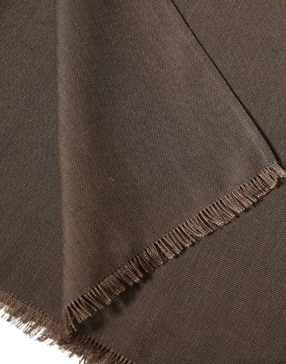 Dolce & Gabbana Brown Polyester Neck Warmer Shawl 185cm x 165cm  Men Scarf
