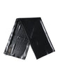 Dolce & Gabbana Black Silk Lurex Foulard Wrap Shawl 119cm x 117.5cm  Scarf