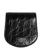 Dolce & Gabbana Black Exotic Skin Condom Case Holder Pocket Wallet