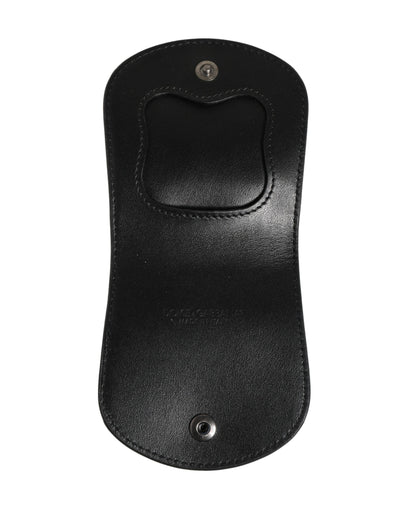 Dolce & Gabbana Black Exotic Skin Condom Case Holder Pocket Wallet
