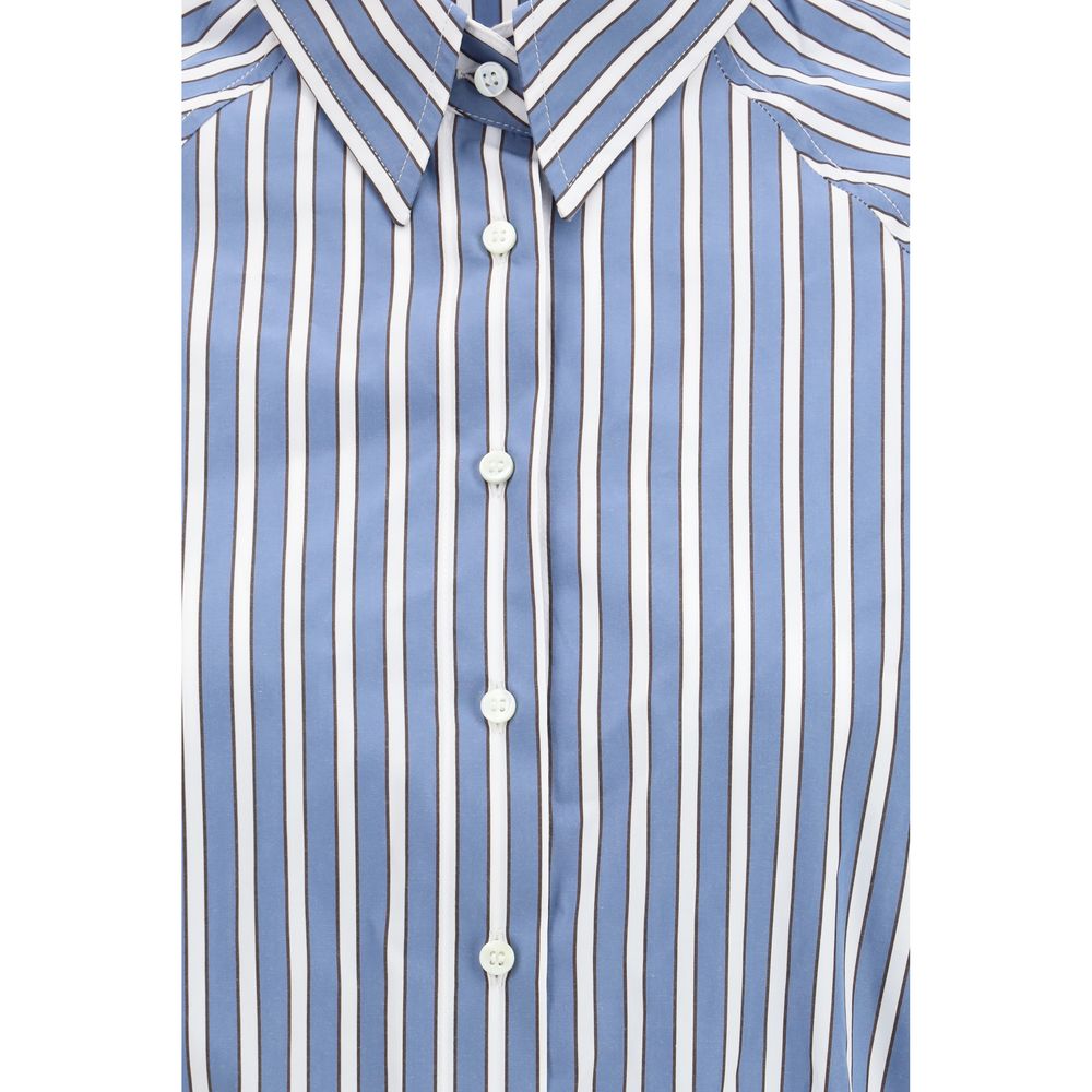 Brunello Cucinelli Blue Cotton Shirt