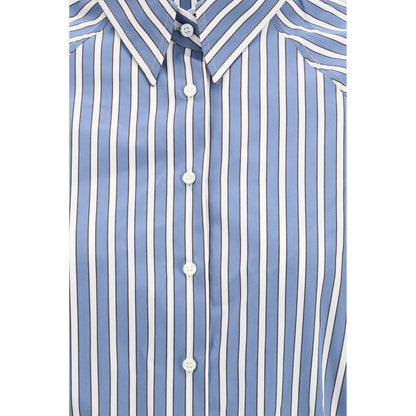Brunello Cucinelli Blue Cotton Shirt