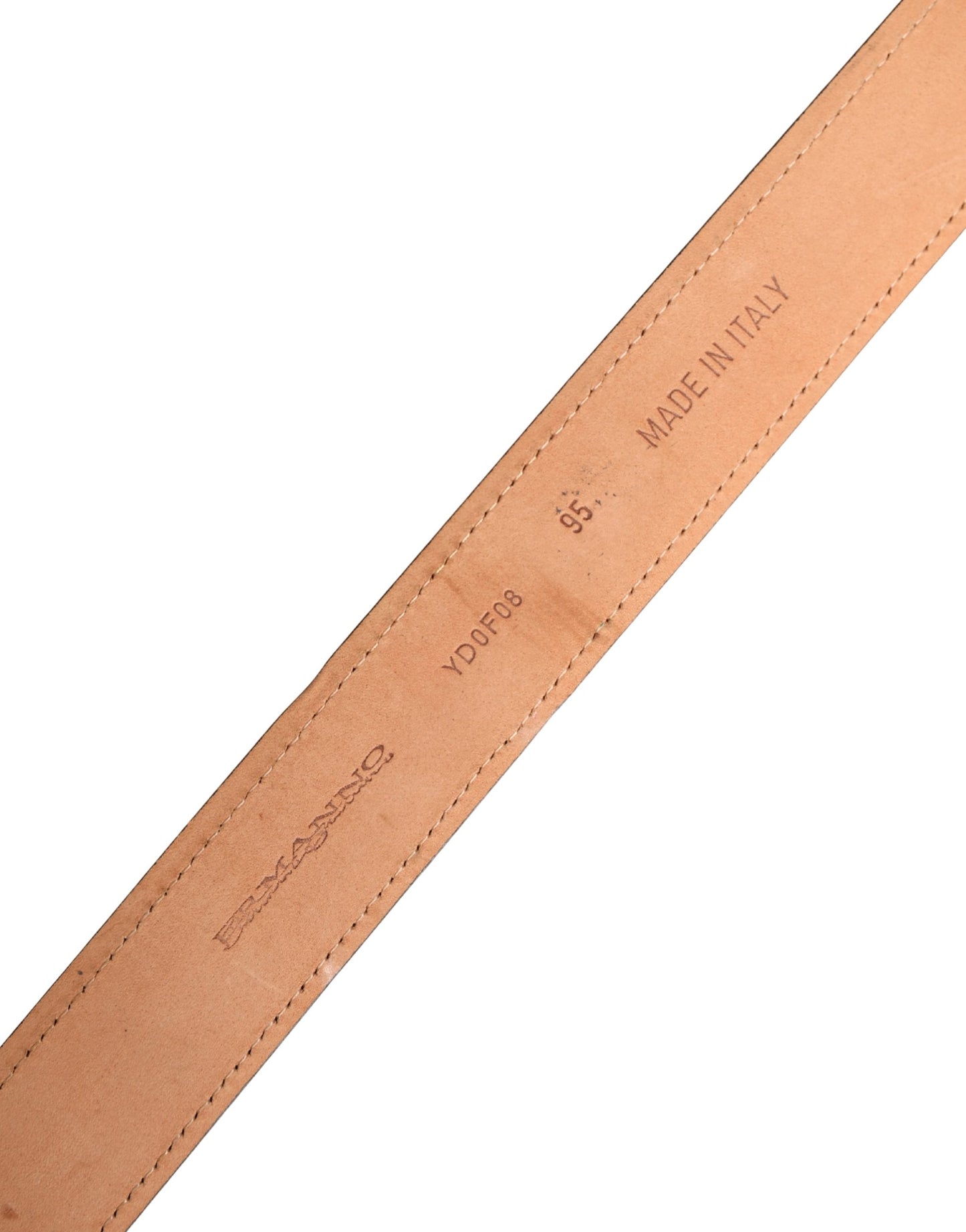 Ermanno Scervino Black Leather Cotton Logo Metal Buckle Belt