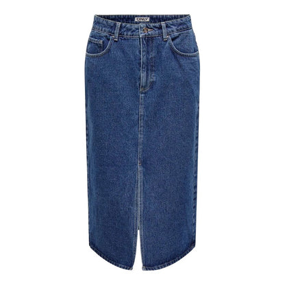 Only Blue Cotton Long Skirt