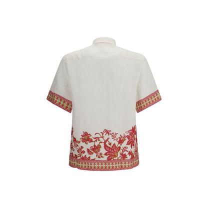 Etro Multicolor Linen Shortsleeve Shirt