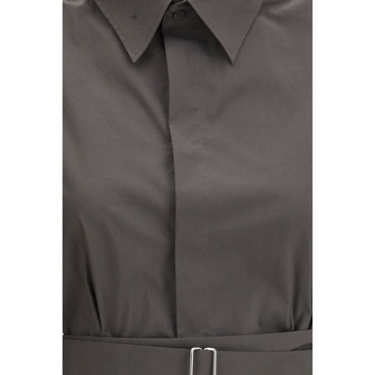 SA SU PHI Gray Cotton Shortsleeve Shirt
