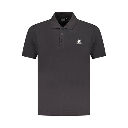 U.S. Grand Polo Black Cotton Mens Polo Shirt