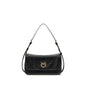 PINKO Black Calf Leather Bos Taurus Shoulder Bag
