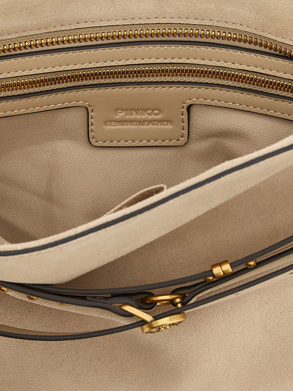 PINKO Beige Cowhide Shoulder Bag