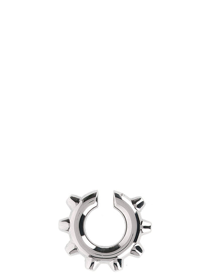 Jil Sander Silver Brass Earrings