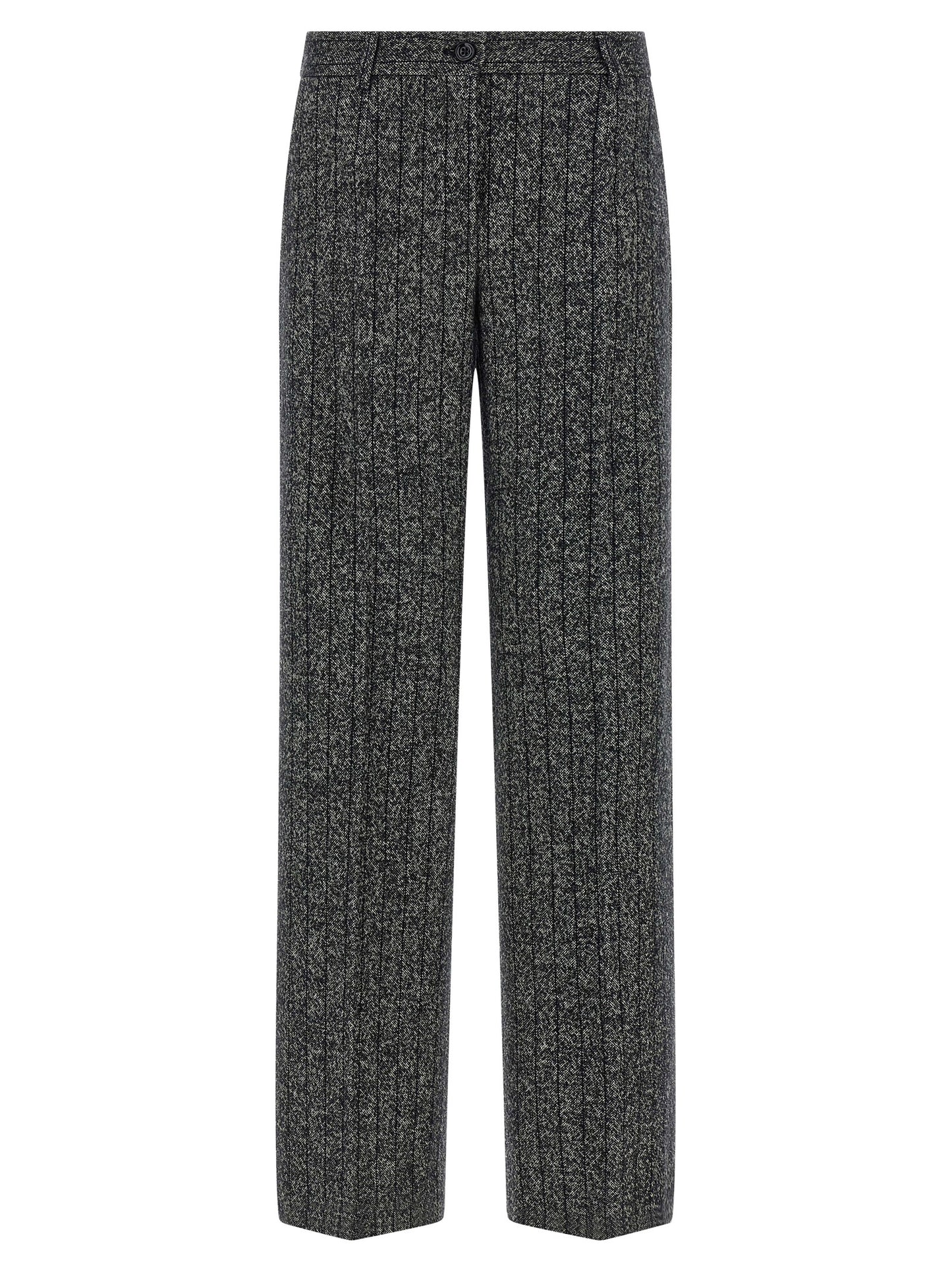 Bicolor Virgin Wool Casual Pants