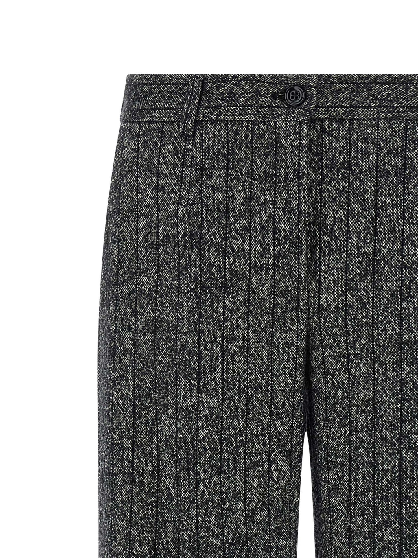 Bicolor Virgin Wool Casual Pants