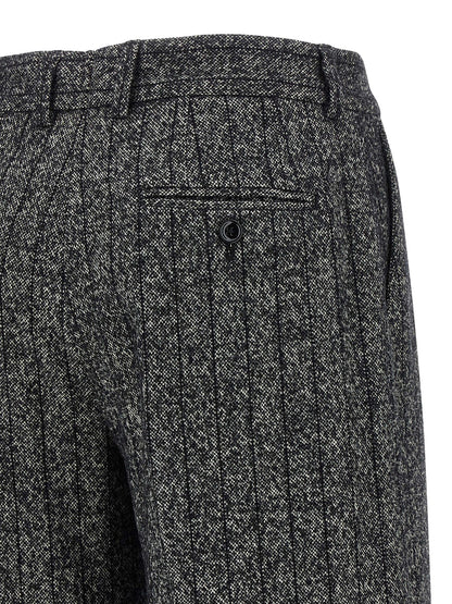 Bicolor Virgin Wool Casual Pants