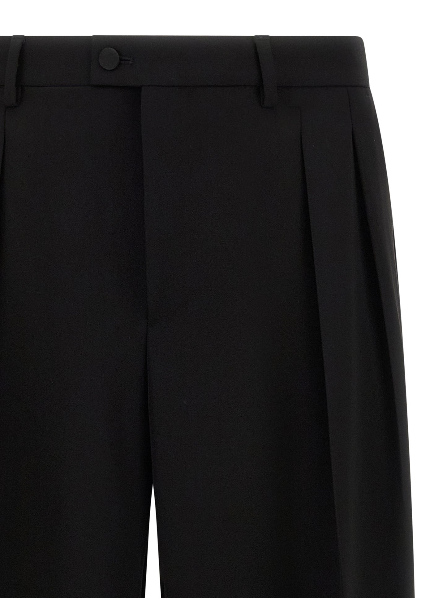 Black Virgin Wool Dress Pants