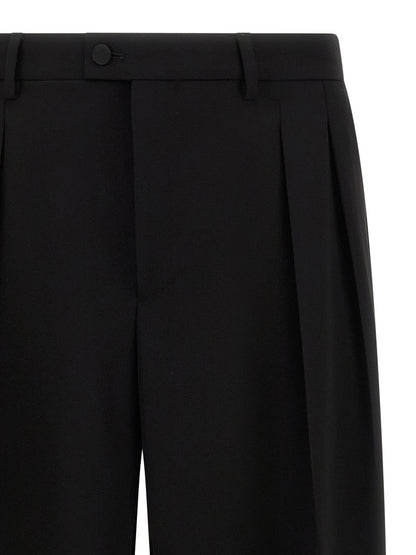 Black Virgin Wool Dress Pants