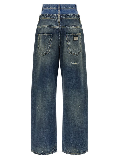 Blue Cotton Jeans Denim