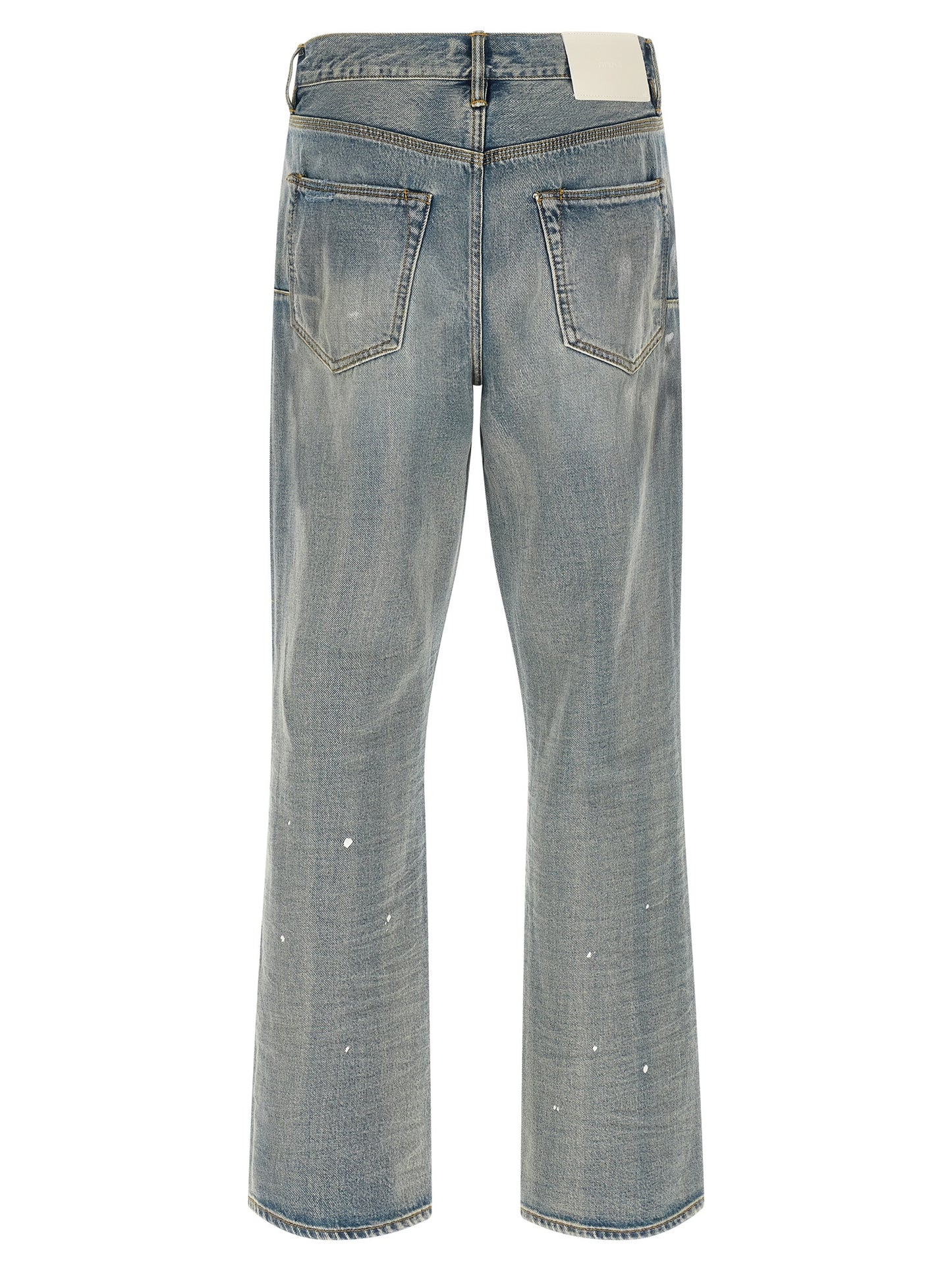 PURPLE Blue Cotton Straight-Leg Jeans