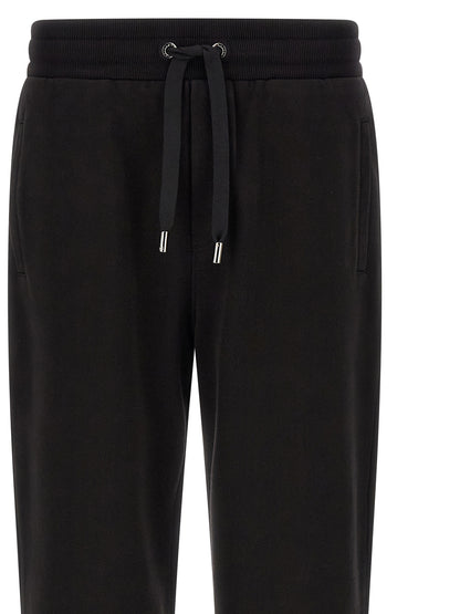 Dolce & Gabbana Black Cotton Joggers (Workout Pants)