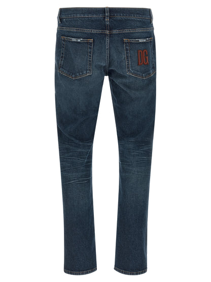 Dolce & Gabbana Blue Cotton Jeans Denim