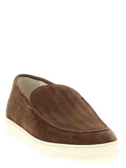 Brunello Cucinelli Brown Calfskin Slip-On Loafers
