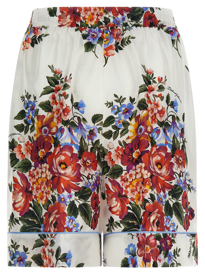 Multicolor Silk Bermuda Shorts