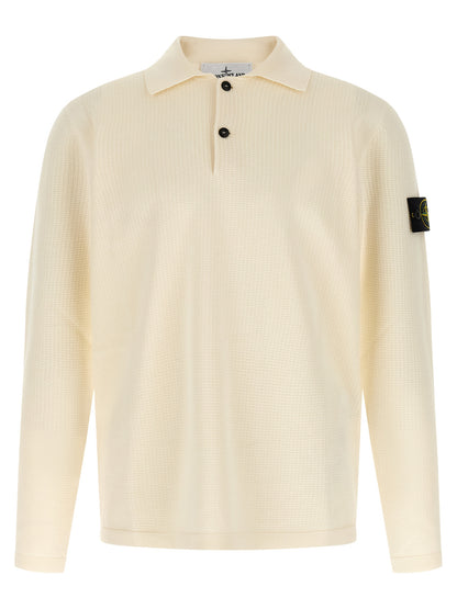 Stone Island Beige Cotton Polo Shirt
