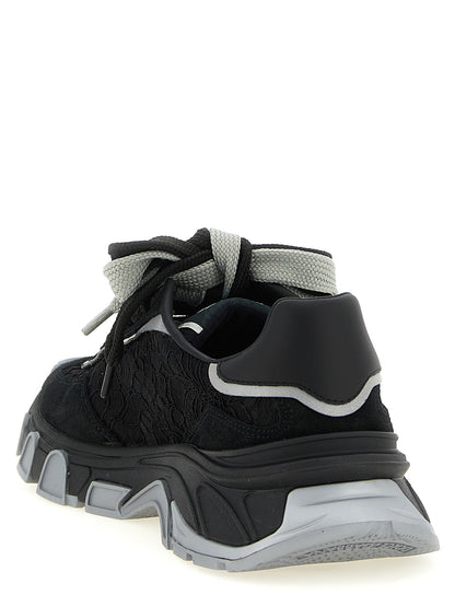 Dolce & Gabbana Black Polyamide Athletic Sneakers