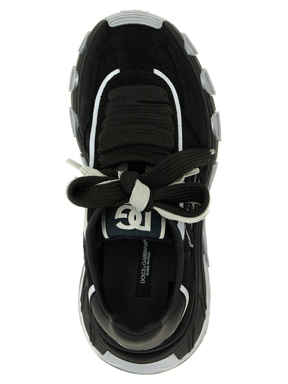 Dolce & Gabbana Black Polyamide Athletic Sneakers