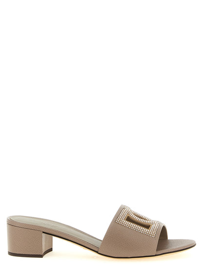 Gray Calfskin Mules