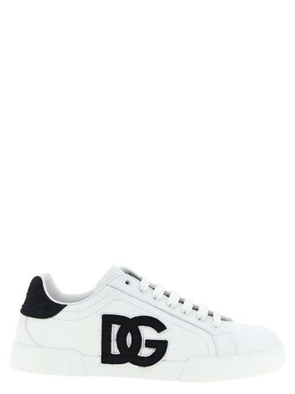 Dolce & Gabbana Bicolor Calfskin Low Top Sneakers