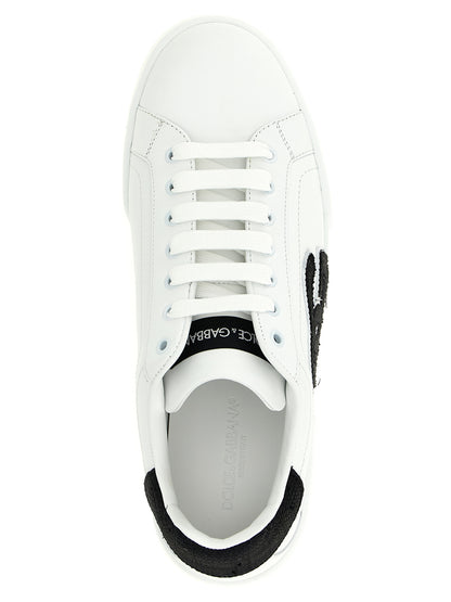 Dolce & Gabbana Bicolor Calfskin Low Top Sneakers