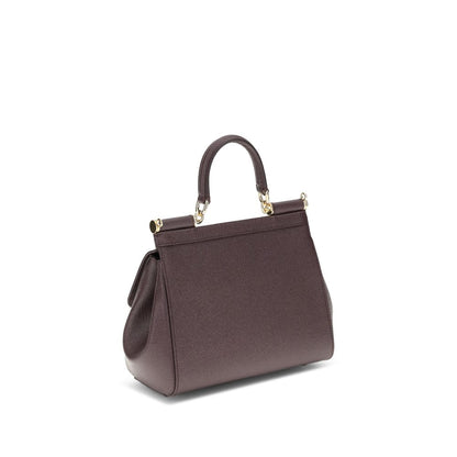 Dolce & Gabbana Brown Calf Leather Bos Taurus Handbag