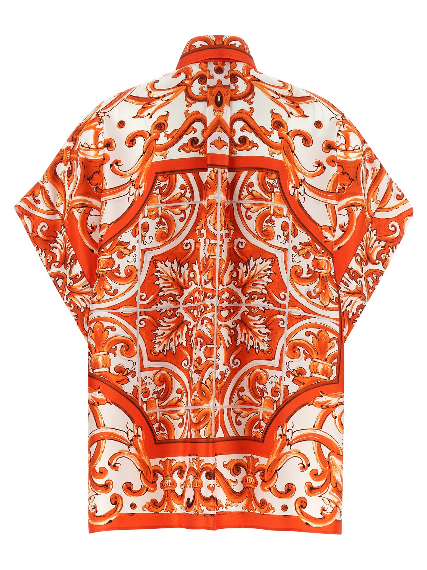 Dolce & Gabbana Orange Silk Blouse