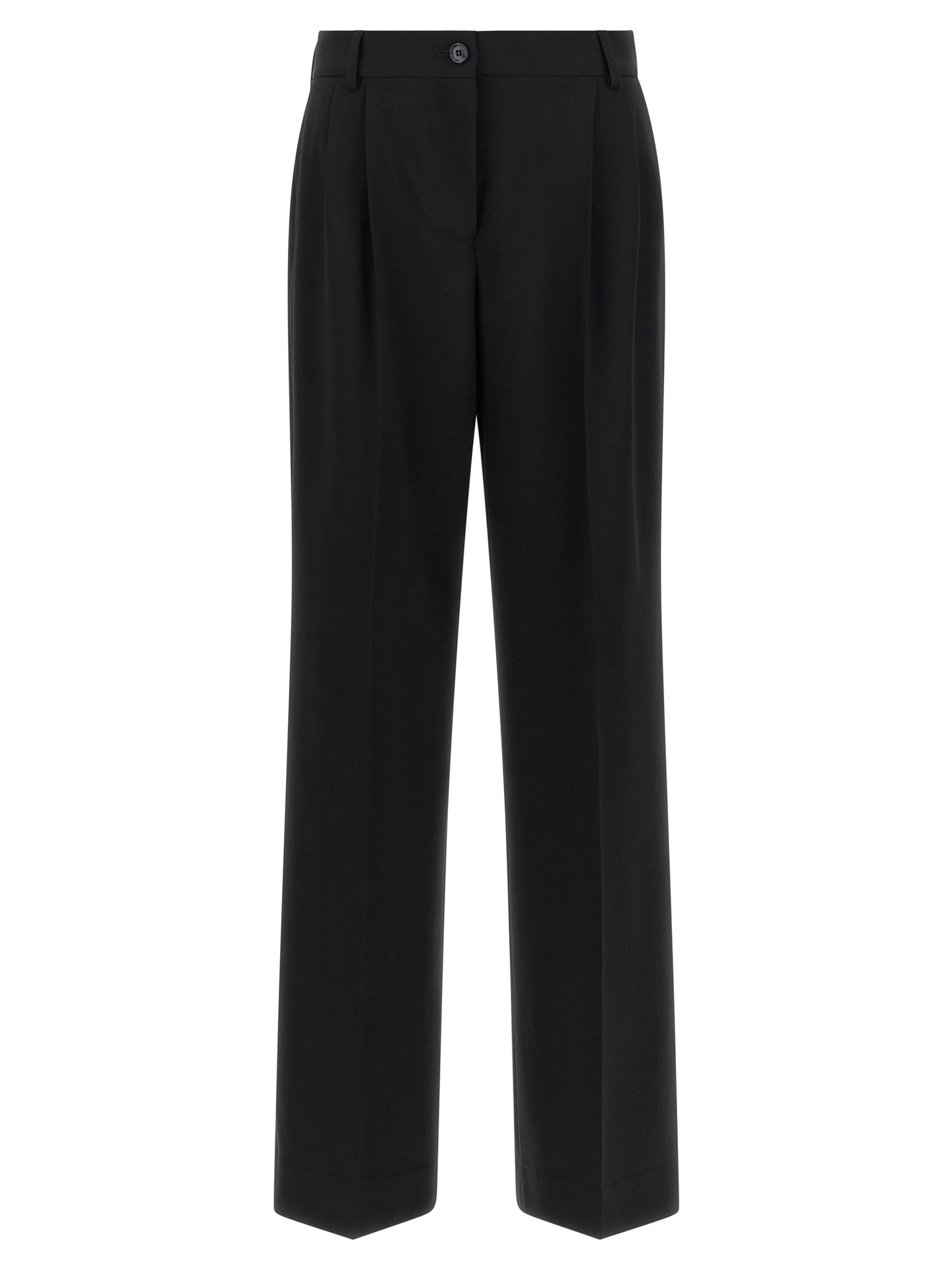 Pantalon Casual Laine Vierge Noire – Dolce & Gabbana