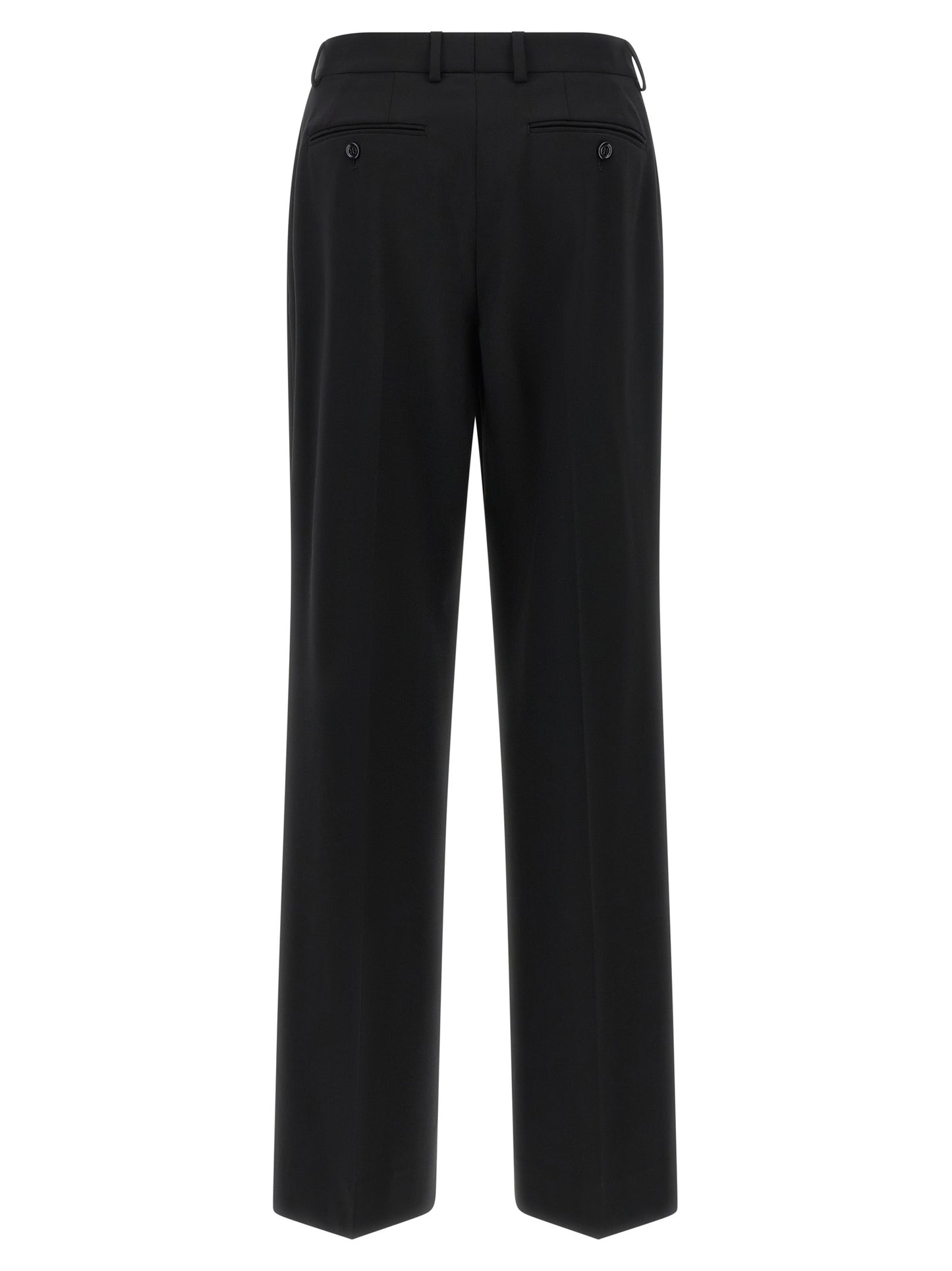 Pantalon Casual Laine Vierge Noire – Dolce & Gabbana