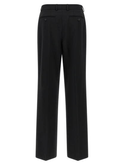 Pantalon Casual Laine Vierge Noire – Dolce & Gabbana