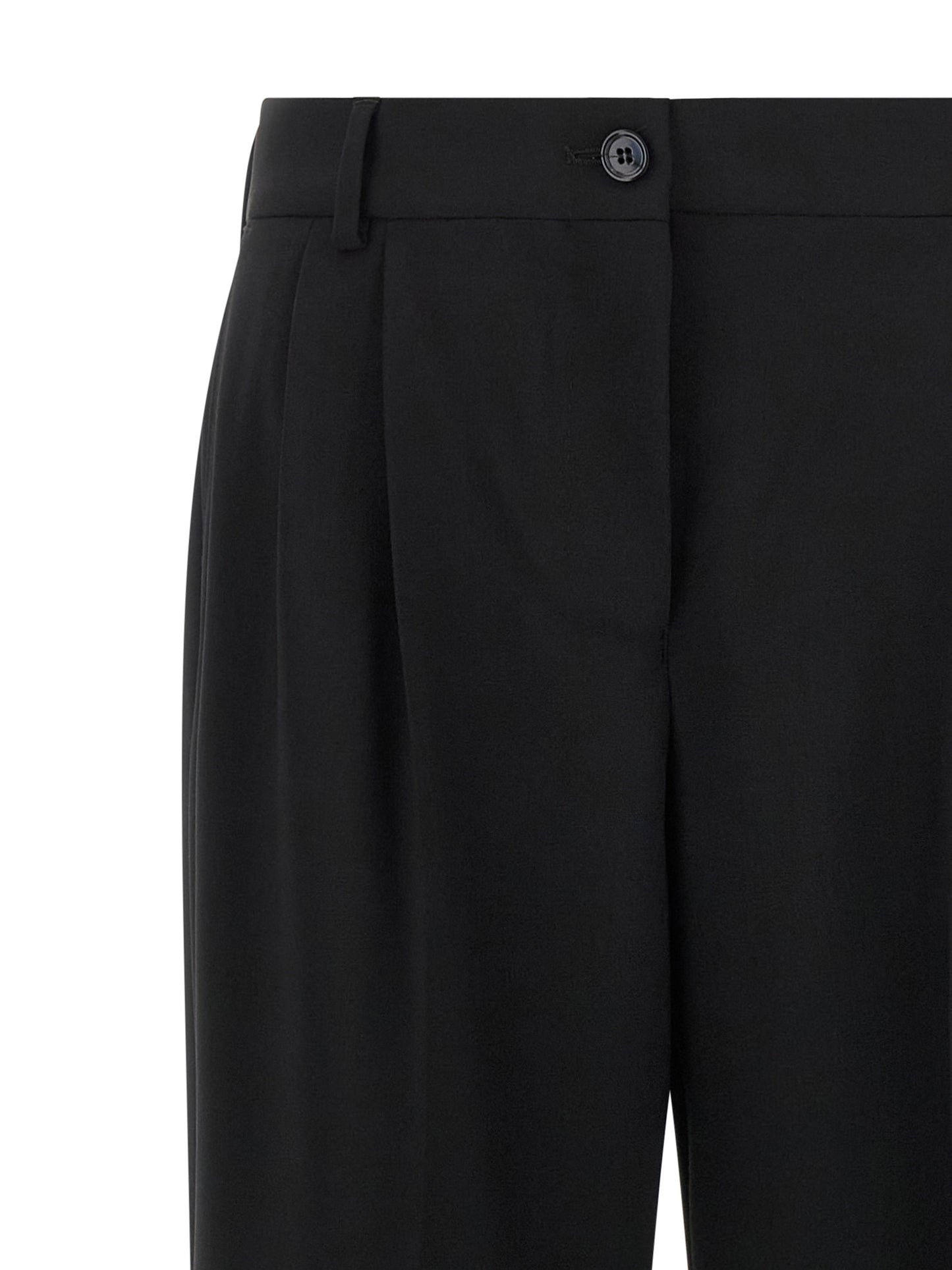 Pantalon Casual Laine Vierge Noire – Dolce & Gabbana